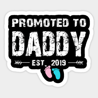 Promoted To Daddy Est. 2019 Funny Father's Day Gifts Sticker